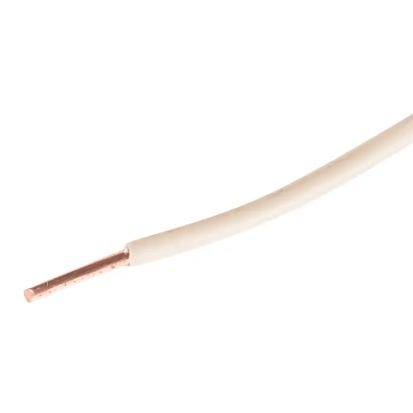Кабель ПУВ 1x2.5 мм на отрез ГОСТ цвет белый 50 м нагревательный кабель и термостат комбинированный 12k углеродное волокно теплый пол дальний инфракрасный обогрев с термостатом m6