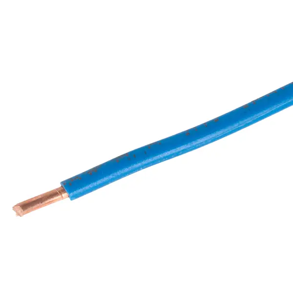 Кабель ПУВ 1x2.5 мм на отрез ГОСТ цвет синий изоляция для труб k flex compact ø18 6 мм 1 м полиэтилен синий