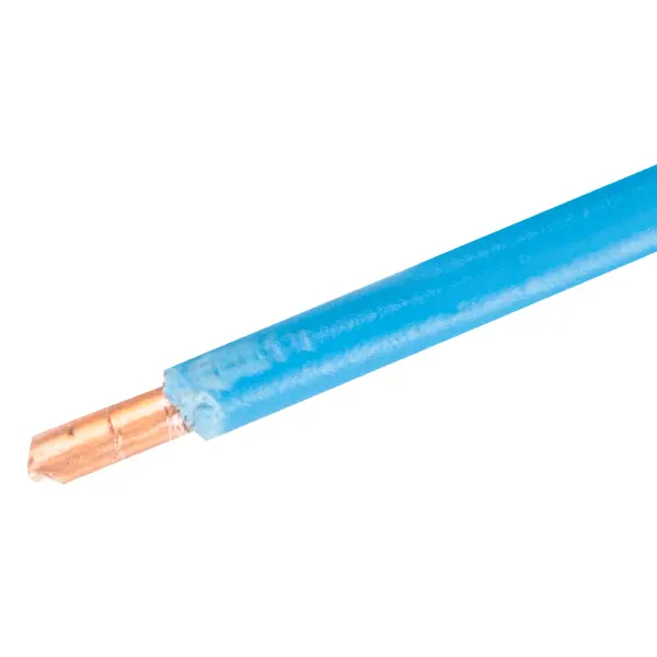 Кабель ПУВ 1x4 мм на отрез ГОСТ цвет синий изоляция для труб k flex compact ø18 4 мм 10 м полиэтилен синий
