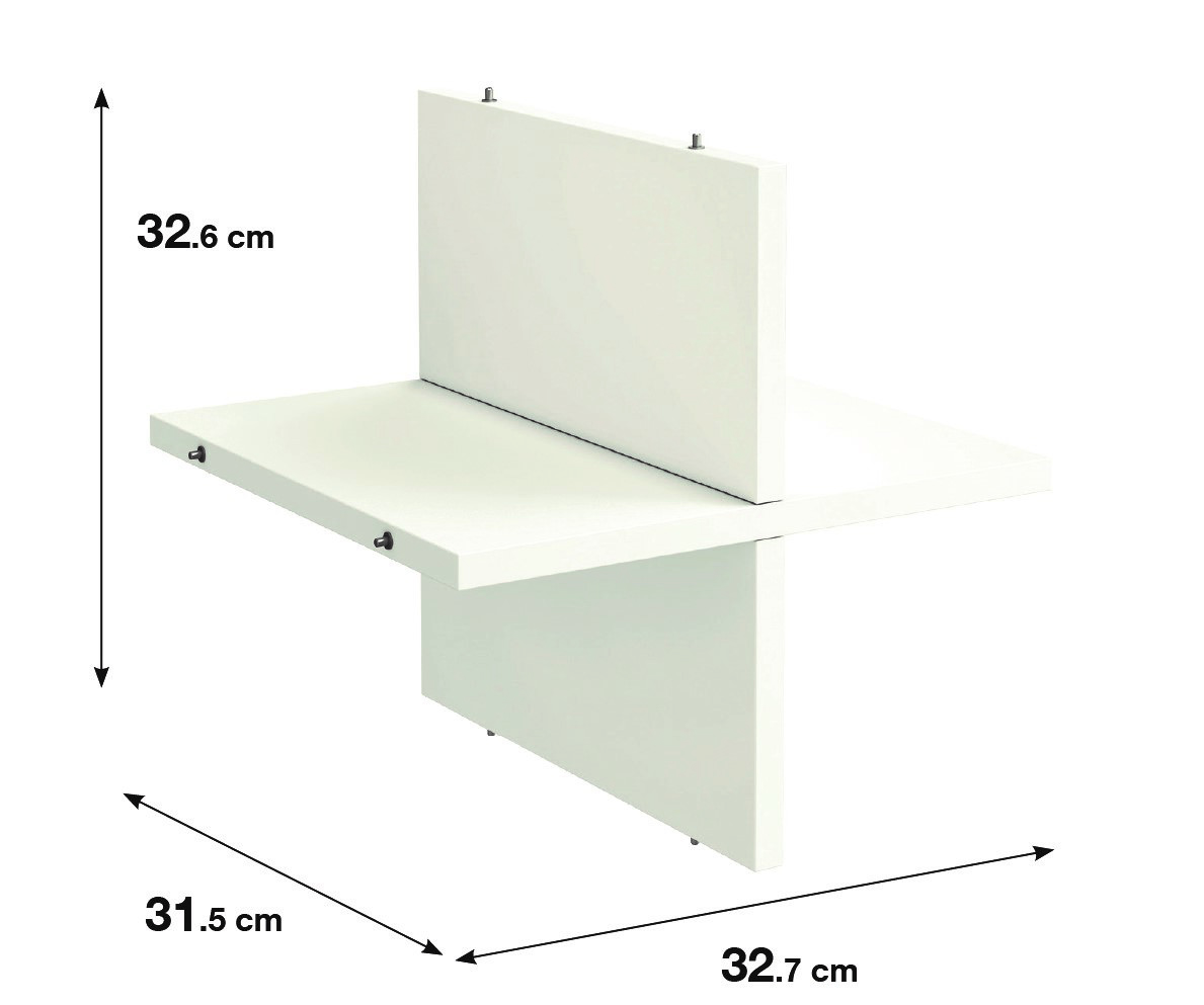 Полка Spaceo Kub 31.5x32.7 см ЛДСП цвет белый