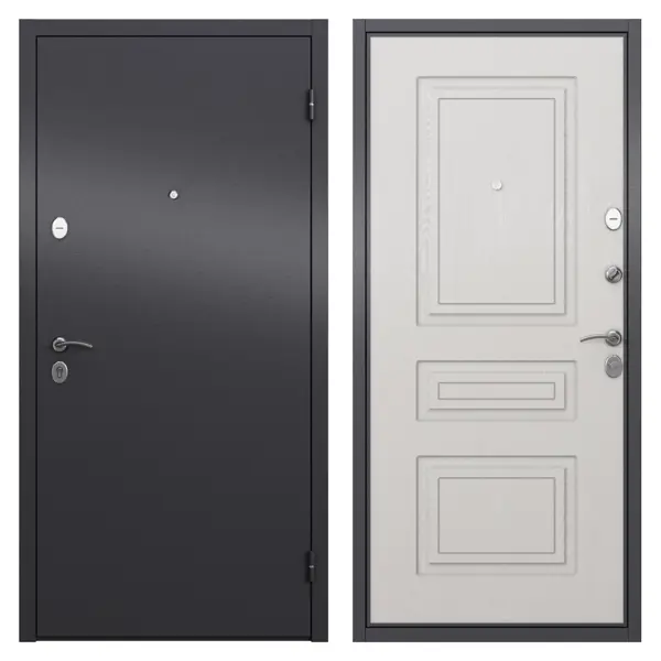 Дверь входная металлическая Берн 860 мм правая цвет мара беленый