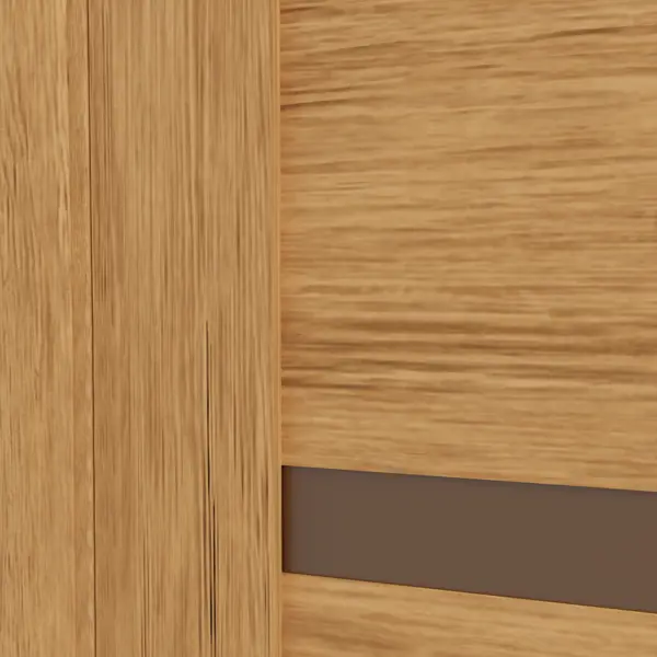 фото Дверь межкомнатная наполи остекленная шпон натуральный цвет дуб натуральный 60x200 см без бренда