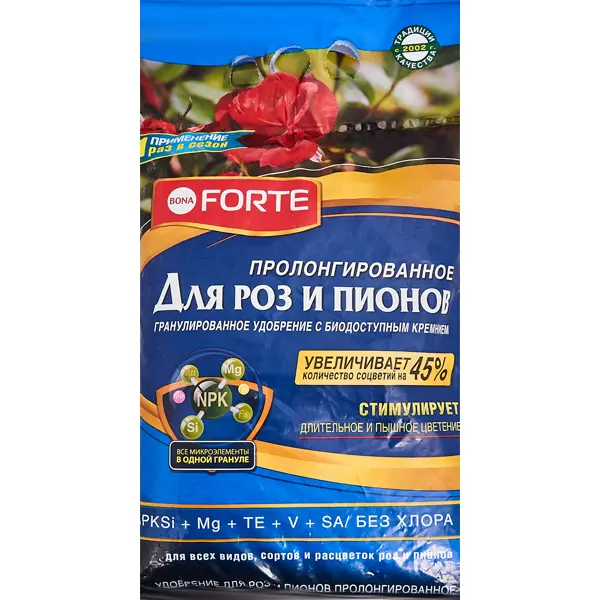 Удобрение Bona Forte для роз с кремнием 2.5 кг грунт bona forte