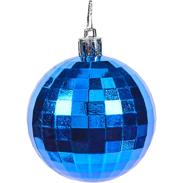 Елочный шар «Диско-шар» ø6 см пластик синий диско лампа светодиодная на подставке мультисвет белый