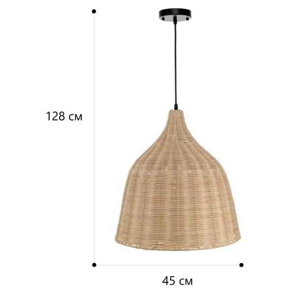 фото Светильник подвесной palma l1359, 3 лампы, 12 м², цвет коричневый lamplandia