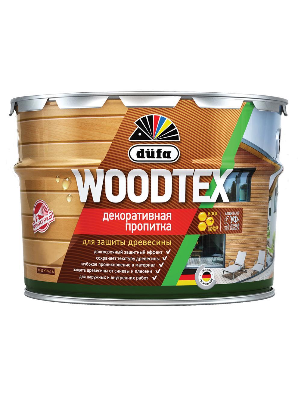 Пропитка декоративная для защиты древесины алкидная Dufa Woodtex орегон 0.9  л ✳️ купить по цене 595 ₽/шт. в Москве с доставкой в интернет-магазине  Леруа Мерлен