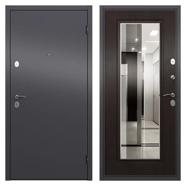 Дверь входная металлическая Берн 860 мм правая цвет скай дуб дверь входная металлическая форпост 52 96x205 см правая антик