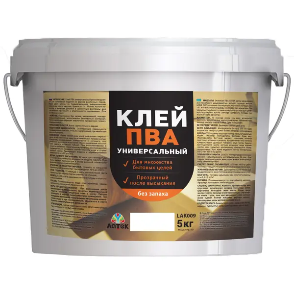 Клей ПВА для внутренних работ поливинилацетат 5 кг клей для темных пород дерева titebond