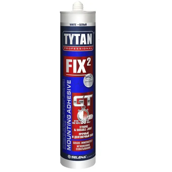 Клей монтажный Tytan Fix GT 290 мл цвет белый клей монтажный tytan универсальный 310 мл 62949 classic fix