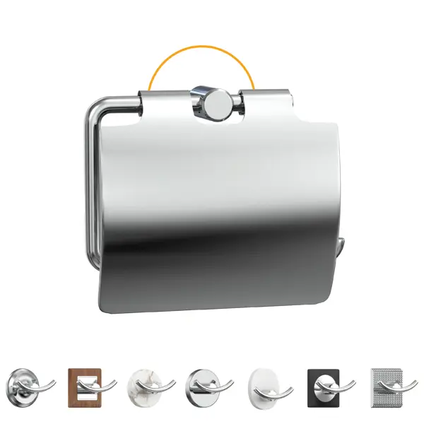 Держатель туалетной бумаги с крышкой Lemer You-Design металл цвет хром держатель капельной линии профитт