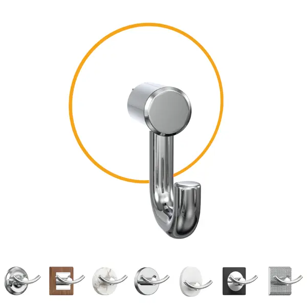 Крючок для ванной комнаты Lemer You-Design 1 рожок металл цвет хром