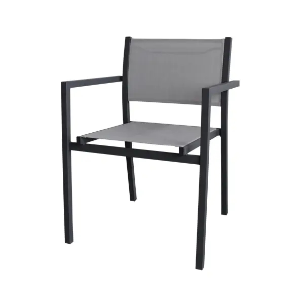 фото Кресло садовое steel 55x80x55 см сталь/текстилен антрацит без бренда