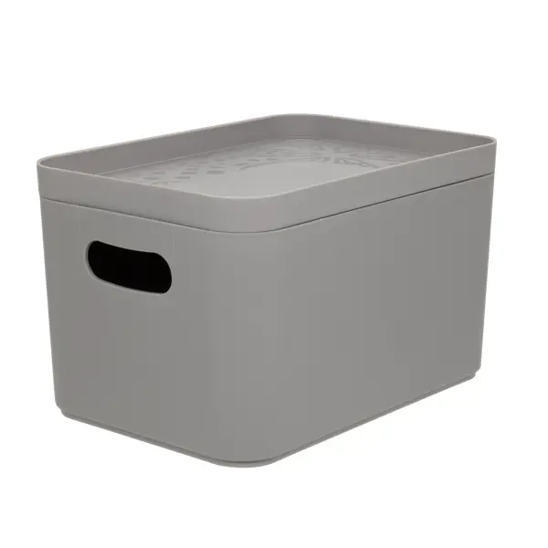 Органайзер для хранения Berossi 16x13x23 см 2.4 л пластик цвет серый полка на ванну berossi серый