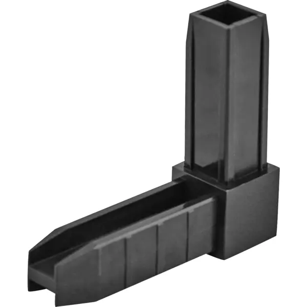 Коннектор 2 для профилей 15х15 мм пластик черный коннектор 1 для профилей 15х15 мм пластик