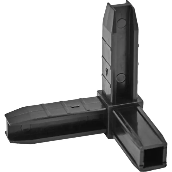 Коннектор 3 для профилей 15х15 мм пластик черный коннектор 1 для профилей 15х15 мм пластик