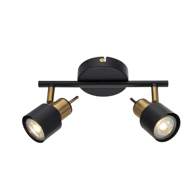 фото Спот поворотный arte lamp almach, 2 лампы, 6 м², цвет черный
