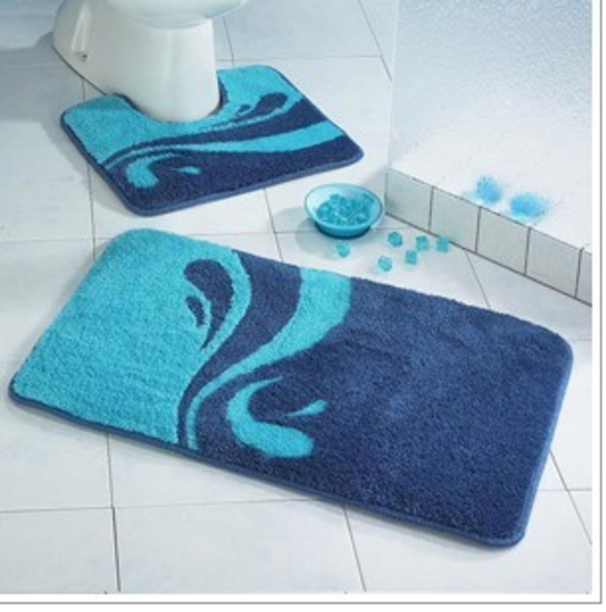 Купить набор ковриков для ванны. Набор ковриков 2шт (50*80см 50*40см) ТМ "HOZBAТ". Коврик для ванной 50х80 см dekorelle Velvet v013.