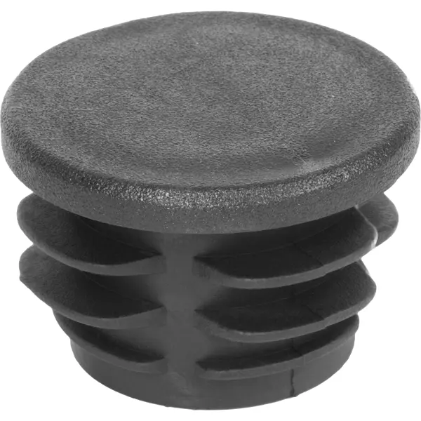 Заглушка пластиковая круглая 48 мм, цвет черный, 4 шт. фитинг заглушка пластиковая ppf 8