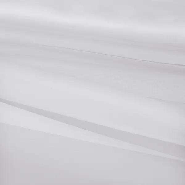 Тюль 1 п/м вуаль с утяжелителем 325 см однотонная цвет белый тюль полосы 280 см белый