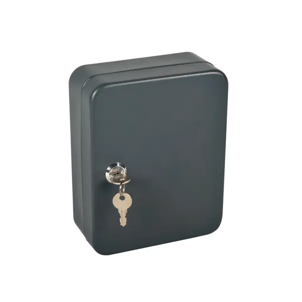фото Шкаф для ключей сталь 10×16 см 20 ключей цвет черный без бренда