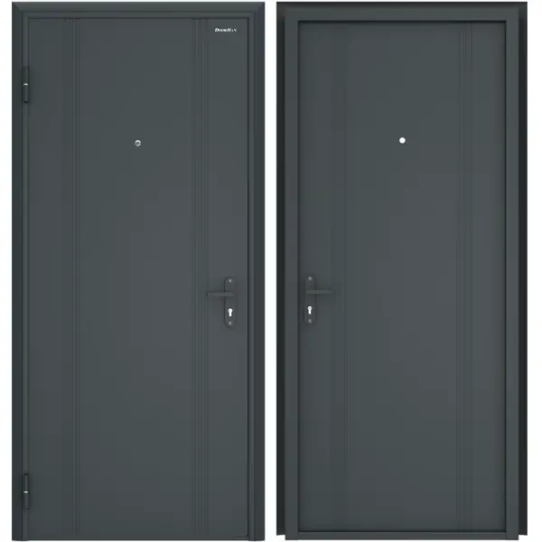 Дверь входная металлическая Эко 2050x880 мм. левая. цвет антрацит дверь входная металлическая doorhan эко 880 мм левая цвет антик медь