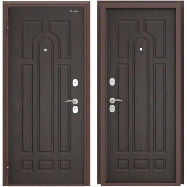 фото Дверь входная металлическая оптим 2050х880 мм левая венге doorhan