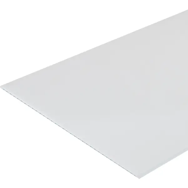 Стеновая панель ПВХ Белый глянец 3000x250x5 мм 0.75 м²