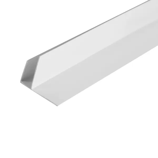 Профиль F-образный ПВХ Т8/10 мм цвет белый 3000 мм j профиль для фасадных панелей fineber 3000 мм белый