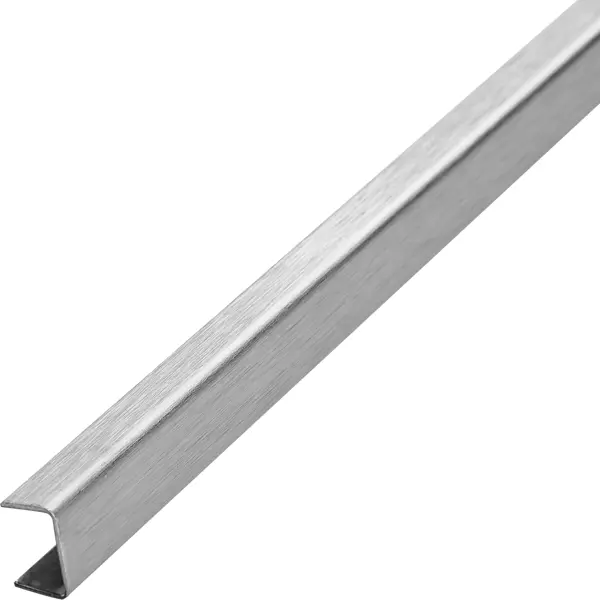 Уголок окантовочный для плитки Alprofi ПП 15НС.2700.001 270 см нержавеющая сталь цвет серый