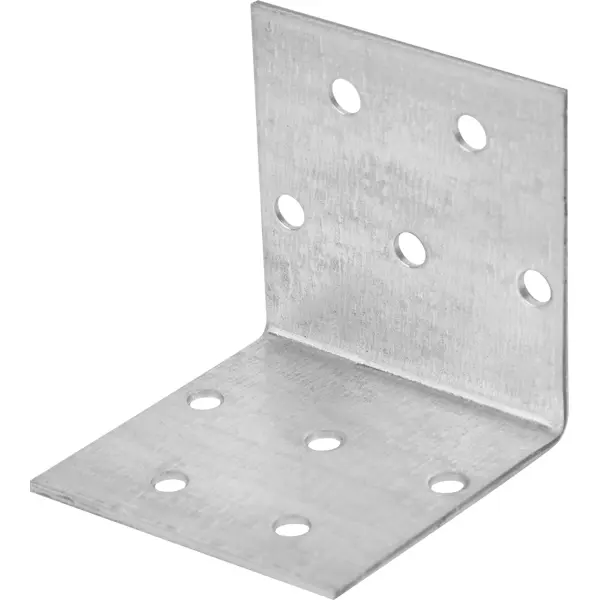 Угол крепежный равносторонний KUR 50x50x50x1.8 оцинкованная сталь цвет серебро