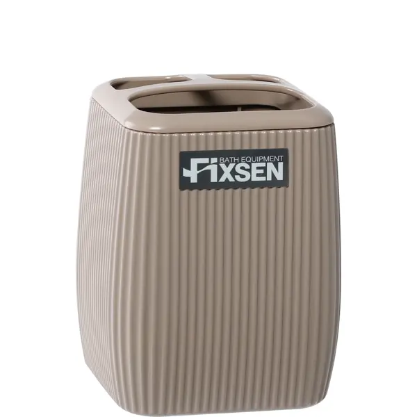 Стакан Fixsen Brown бежевый пластик решетка вентиляционная с сеткой era 2121р 208x208 мм пластик бежевый