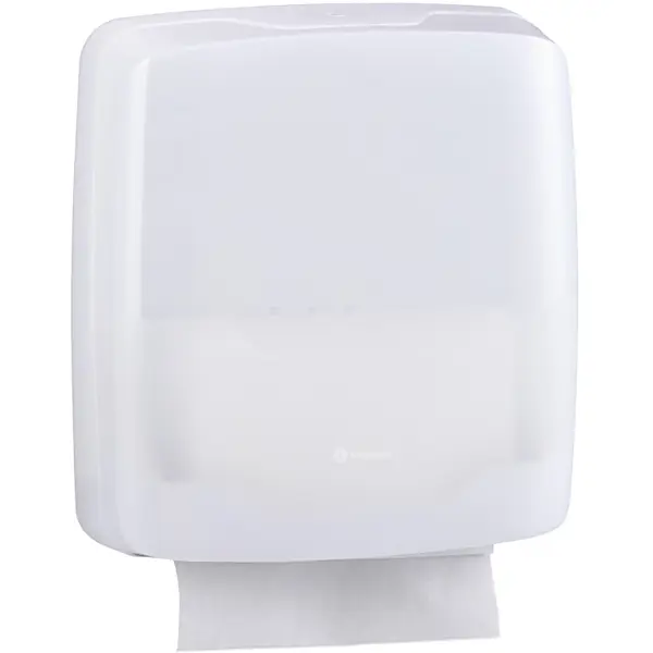 Диспенсер для бумажных полотенец Merida Harmony AHB101, пластик, цвет белый диспенсер кухонный пластик 13 5х9х10 5 см y4 6494