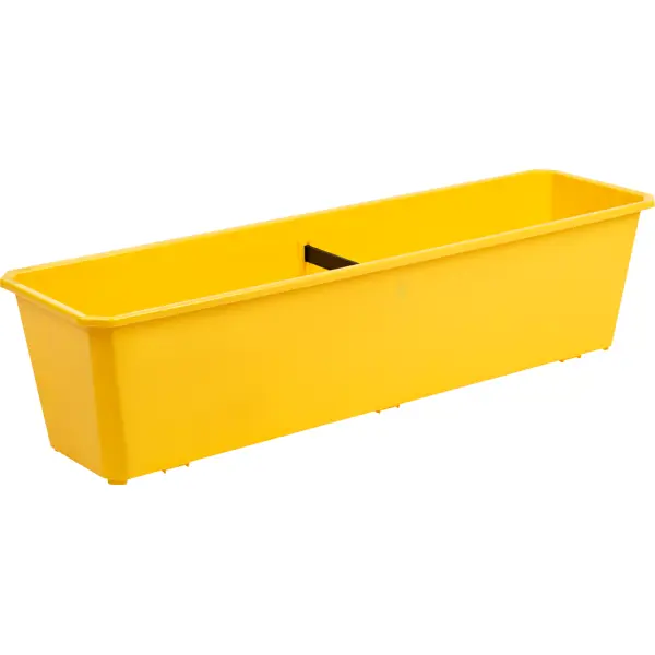 Ящик балконный Idiland 60x17x15 см пластик цвет жёлтый веник пластик средняя жесткость 230х50х805 зеленый флэк idiland 221234318 04