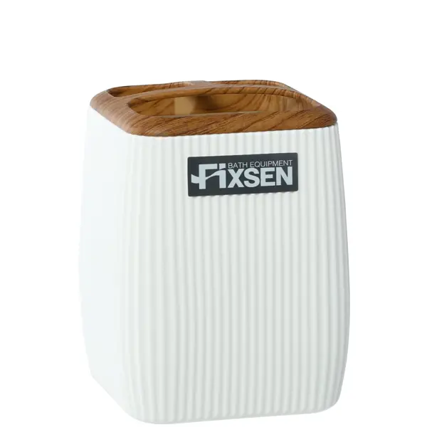 Стакан Fixsen White Wood белый пластик ведро для мусора fixsen white wood 5 л с крышкой белое дерево fx 401 6