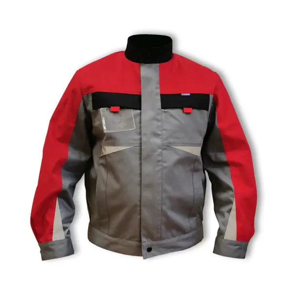 Куртка рабочая Крэт цвет серый/черный/красный размер M рост 182-188 см