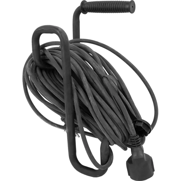 фото Удлинитель-шнур защита про 1 розетка с заземлением 3х1.5 мм 20 м цвет черный
