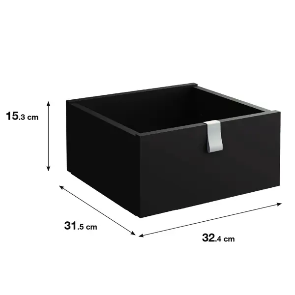 Ящик выдвижной Spaceo KUB 32.4x15.2x31.5 см ЛДСП цвет графит подставка для обуви spaceo 13 9x14 3x25 3 см полипропилен графит