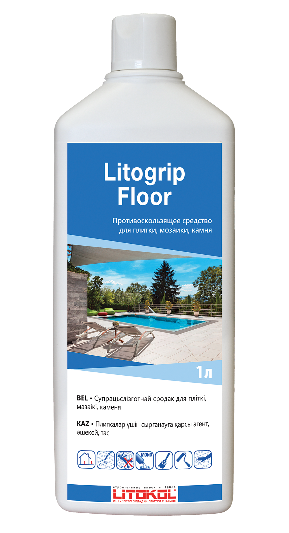 Противоскользящее средство для плитки Litokol Litogrip Floor 1 л ✳️ купить  по цене 2850 ₽/шт. в Казани с доставкой в интернет-магазине Леруа Мерлен