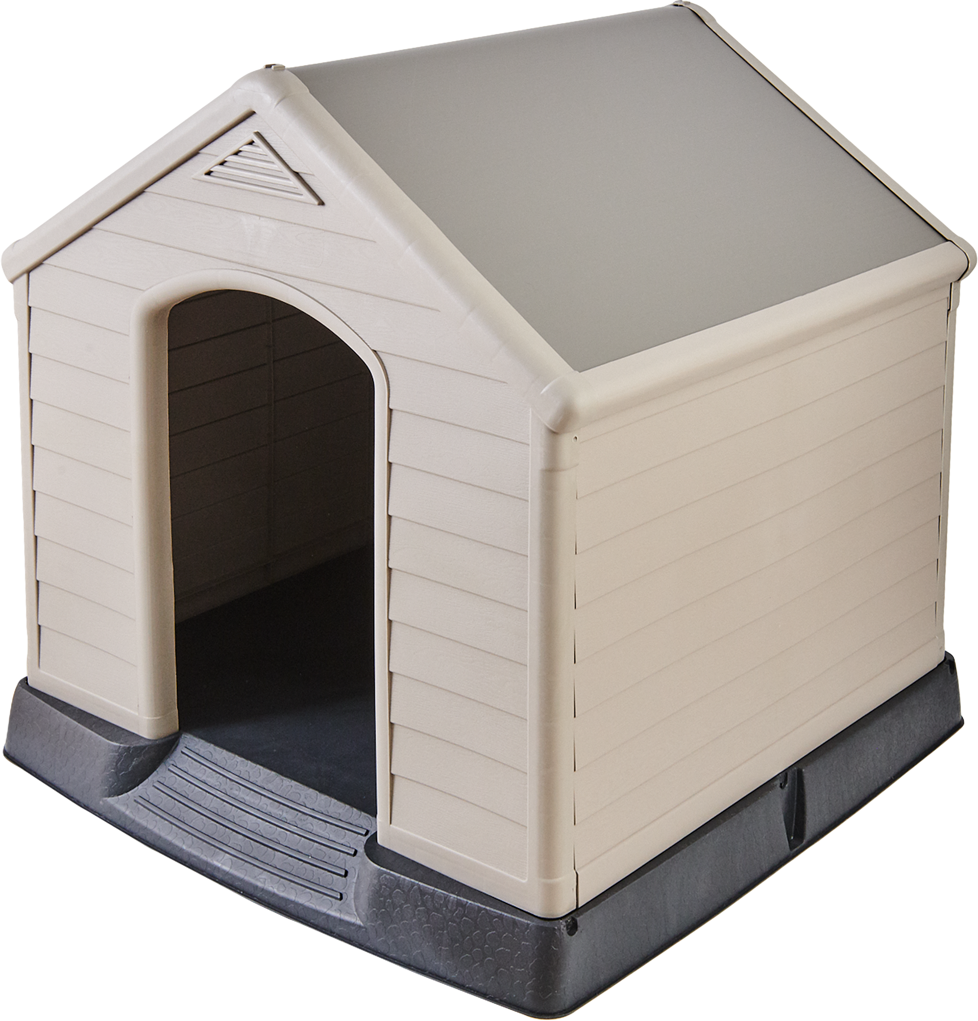 Собачья конура с двускатной крышей