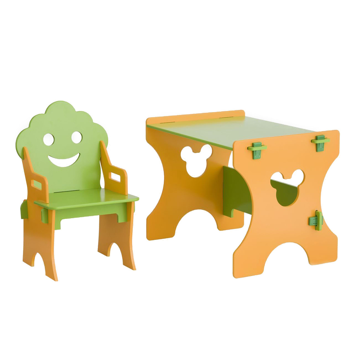 детский деревянный столик и стул