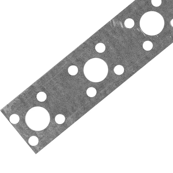 Перфорированная лента прямая LP 20x0.5 5 м оцинкованная сталь цвет серебро оцинкованная неперфорированная хомутная лента tech krep