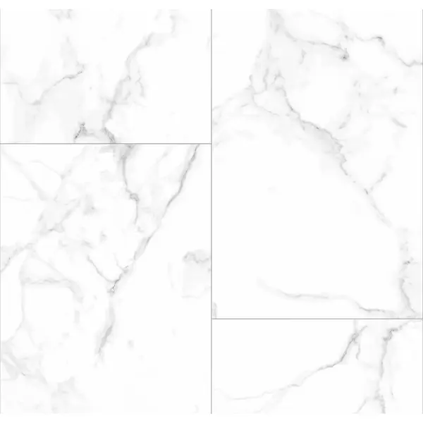 фото Комплект стеновых панелей пвх artens белый мрамор 2700х375х8 мм 2.03 м² 2 шт