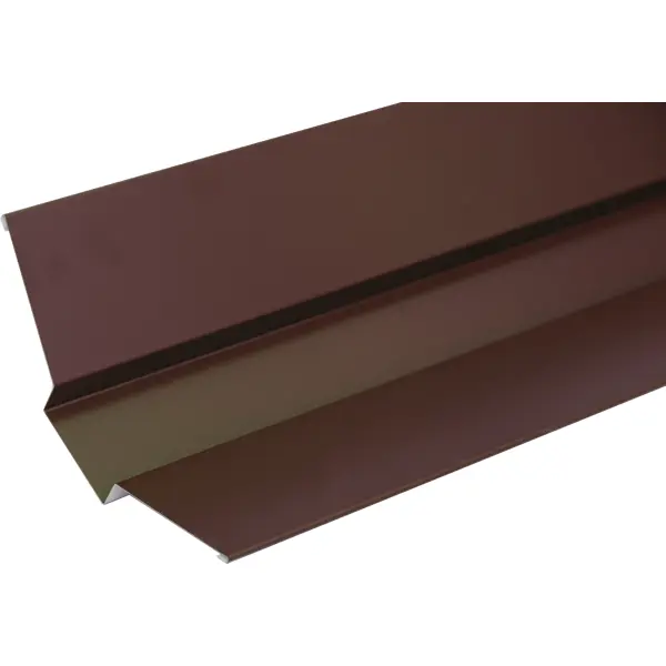 Ендова верхняя 2 м RAL 8017 0.4 мм коричневый снегозадержатель для металлической кровли планка 2 м ral 8017 коричневый
