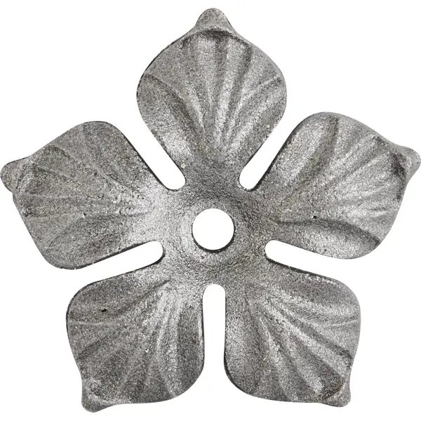 Элемент кованый штамповка Цветок большой элемент кованый цветок 145х130 мм