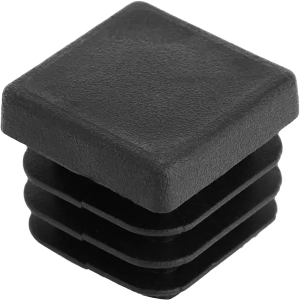 Заглушка квадратная пластиковая практичная 20x20 мм цвет черный 5 шт. пластиковая мини заглушка для одно ного неона apeyron