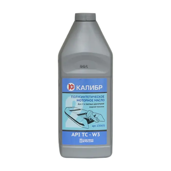 Масло моторное 2Т Калибр полусинтетическое 1л полусинтетическое зимнее масло для 4 х тактных двигателей калибр