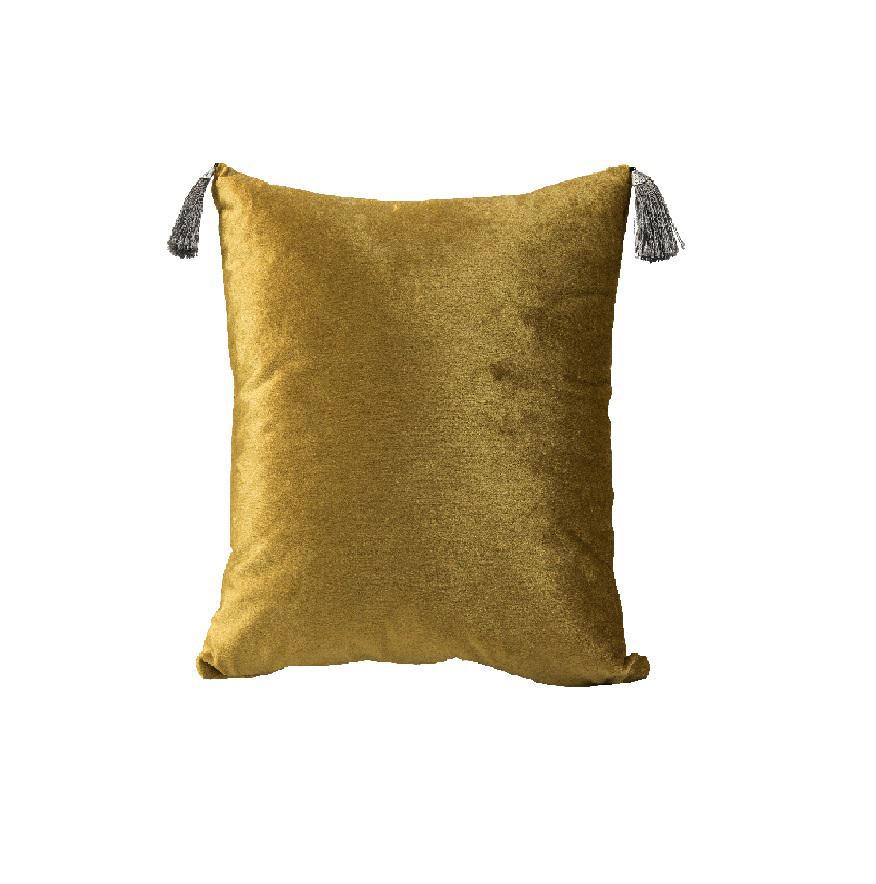 Декоративная подушка Edelson Velvet золото, 45x45 см по цене 1164 ₽/шт.купить в Москве в интернет-магазине Леруа Мерлен