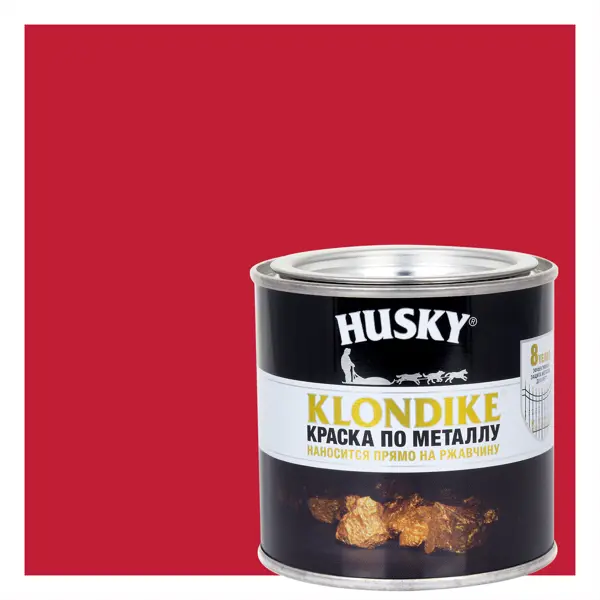 Краска по металлу Husky Klondike глянцевая цвет бордовый 0.25 л RAL 3003 саморез по металлу и гипсокартону диаметр 3 5х41 мм 500 шт банка bartex