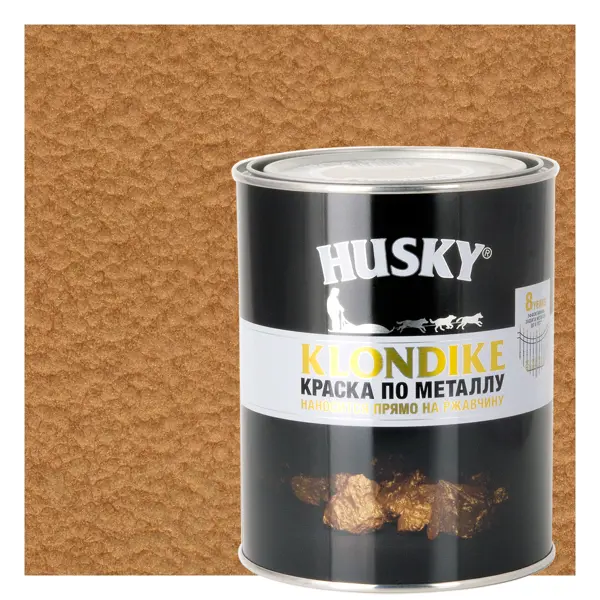 Краска по металлу Husky Klondike молотковая цвет медь 0.9 л RAL саморез по металлу и гипсокартону диаметр 3 5х41 мм 500 шт банка bartex