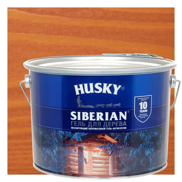 Гель для дерева Husky Siberian полуматовый цвет осенний клен 9 л комплект dr beckmann активный гель для чистки духовок 375 мл х 2 шт